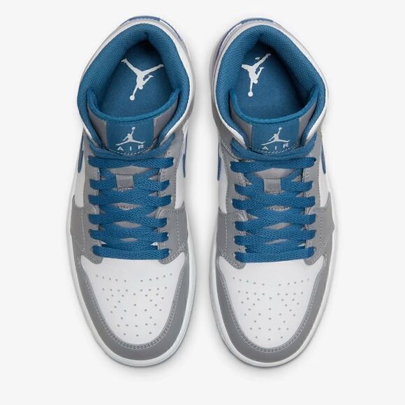 Brand New Jordan 1 men's Cement True Blue 2022 size 10.5 gray  100% Authentic - Picture 5 of 9